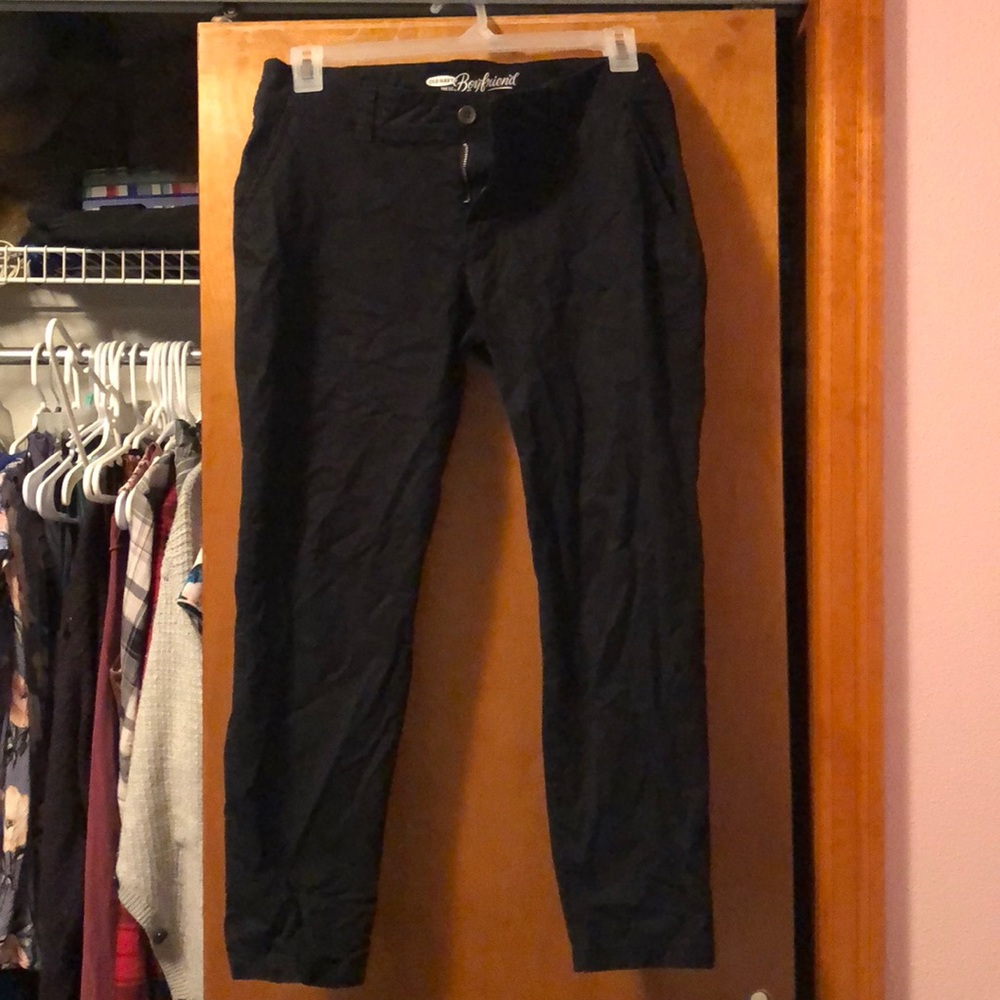 🔴 Black Cropped Khakis Old Navy